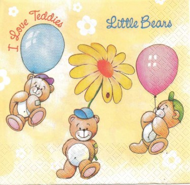 Dekorszalvéta - I love Teddies