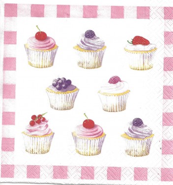 Dekorszalvéta - Cupcakes