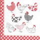 Dekorszalvéta - Les Poules