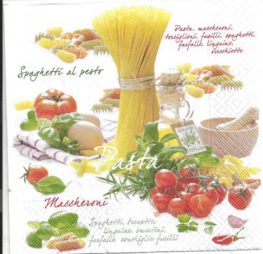 Dekorszalvéta - Spaghetti