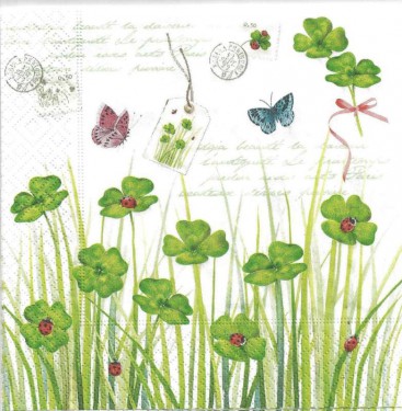 Dekorszalvéta - Cloverleaf & Ladybug