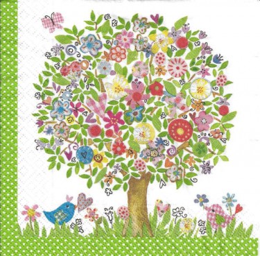 Dekorszalvéta - Flower Tree