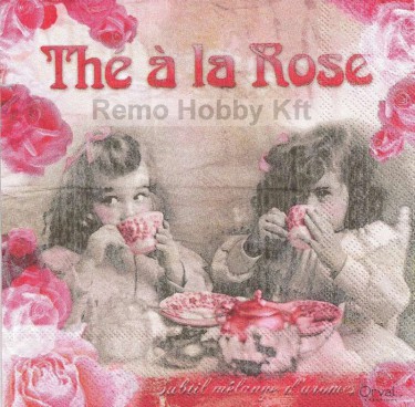 Dekorszalvéta - Thé á lá Rose