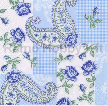 Dekorszalvéta - Romantic Paisley Blue