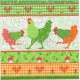 Dekorszalvéta - Trois Poules
