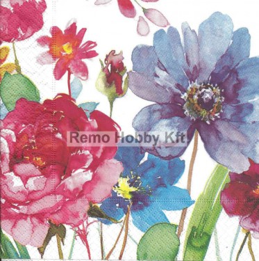 Dekorszalvéta - Watercolor Flowers