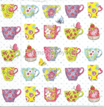 Dekorszalvéta - Happy Tea