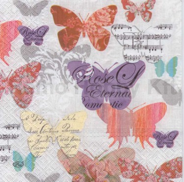 Dekorszalvéta - Romantic Butterflies