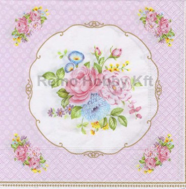 Dekorszalvéta - Bouquet Pink