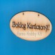 Festhető fafigura Boldog Karácsonyt tábla 14x6 cm 1 db/cs