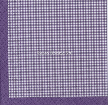 Dekorszalvéta - Lila-fehér kockás