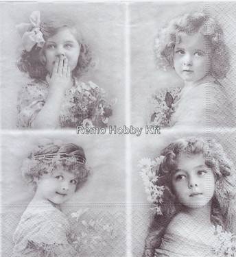 Dekorszalvéta - 4 Flower Girls