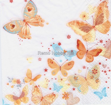 Dekorszalvéta - Lovely Butterfly Yellow