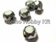 Lapított csiszolt üveggyöngy Ezüst 5 mm 5 db/cs
