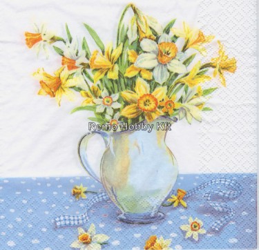 Dekorszalvéta - Painted Daffodils