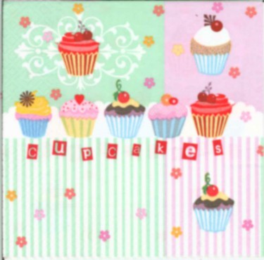 Dekorszalvéta - Cupcakes 2