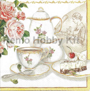 Dekorszalvéta - Grandma's Dishes Weiss