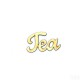 Festhető fafigura Tea felirat nagy 9x5.5 cm 1 db/cs