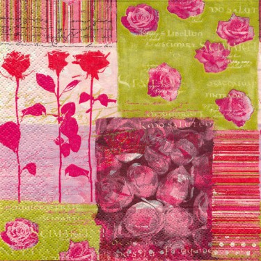 Dekorszalvéta - Collage of Roses