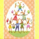 Dekorszalvéta - Bunny Circus Orange/Yellow