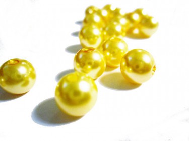 Teklagyöngy 8 mm Halvány arany 10 g