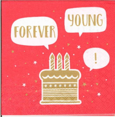 Dekorszalvéta - Forever Young, piros