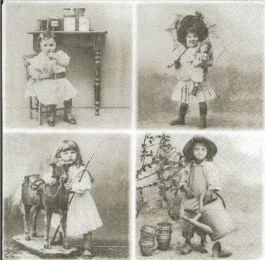 Dekorszalvéta - Children Sepia