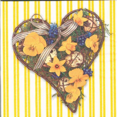 Dekorszalvéta - Easter Heart