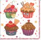 Dekorszalvéa - 4 x Cupcake