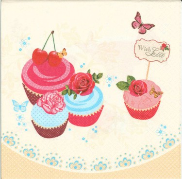 Dekorszalvéta - Cupcake