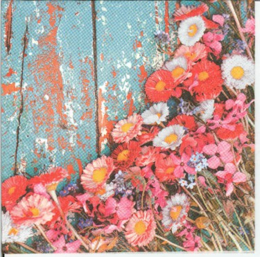 Dekorszalvéta - Shabby Chic Daisies