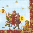 Dekorszalvéta - Santa with Kids