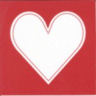 Dekorszalvéta - Heart Red