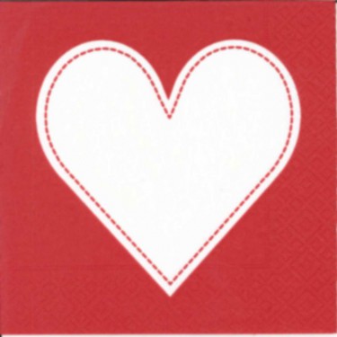 Dekorszalvéta - Heart Red