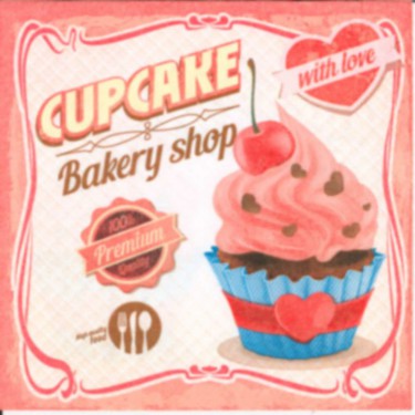 Dekorszalvéta - Cupcake with Love