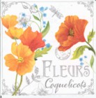 Dekorszalvéta - Fleurs de Coquelicots