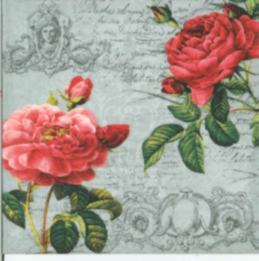 Dekorszalvéta - Deux Roses Classique Black