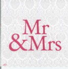 Dekorszalvéta - Mr&Mrs Pink
