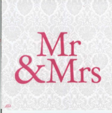 Dekorszalvéta - Mr&Mrs Pink