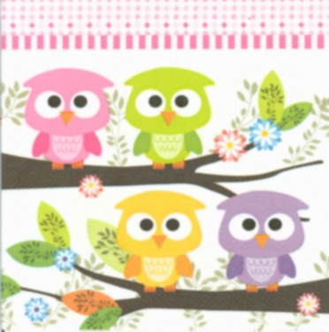 Dekorszalvéta - Cute Owls