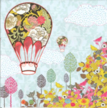 Dekorszalvéta - Flowers Balloon Ride