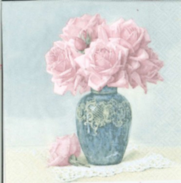 Dekorszalvéta - Rose in Vase