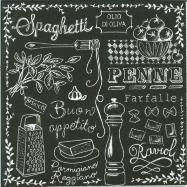 Dekorszalvéta - Cuncia Pasta, Black