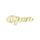 Festhető fafigura Open felirat nagy 18x6 cm 1 db/cs