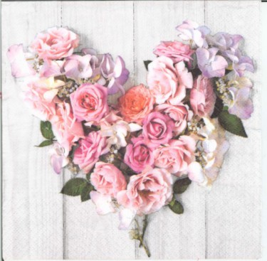 Dekorszalvéta - Rose Heart