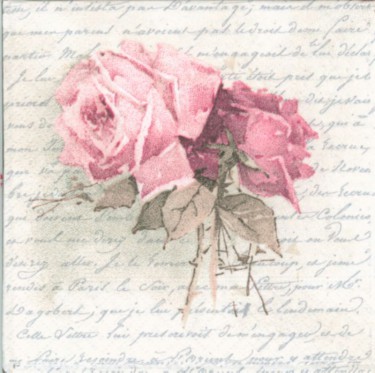 Dekorszalvéta - Vintage Roses Poem (25x25 cm)
