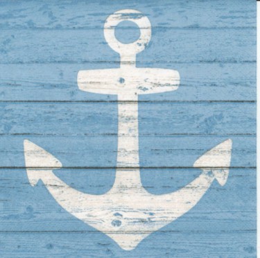 Dekorszalvéta - Anchor Sign, Blue