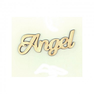 Festhető fafigura Angel felirat kicsi 7x20.5 cm 1 db/cs