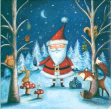 Dekorszalvéta - Santa and Friends