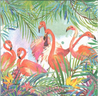Dekorszalvéta - Flamingos